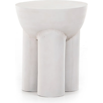 Sante End Table by Four Hands in raw black. Made from aluminum, engineered hardwood in a modern style.