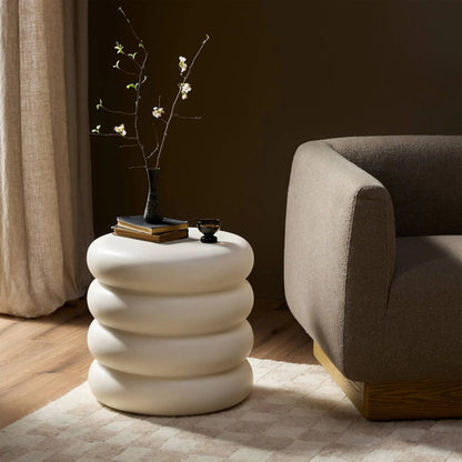 West End Table by Four Hands in ivory clay. Made from unique in a modern style.