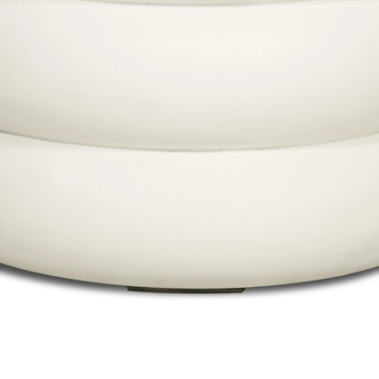 West End Table by Four Hands in ivory clay. Made from concrete in a modern style.