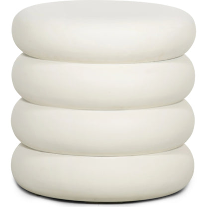 West End Table by Four Hands in ivory clay. Made from concrete in a modern style.