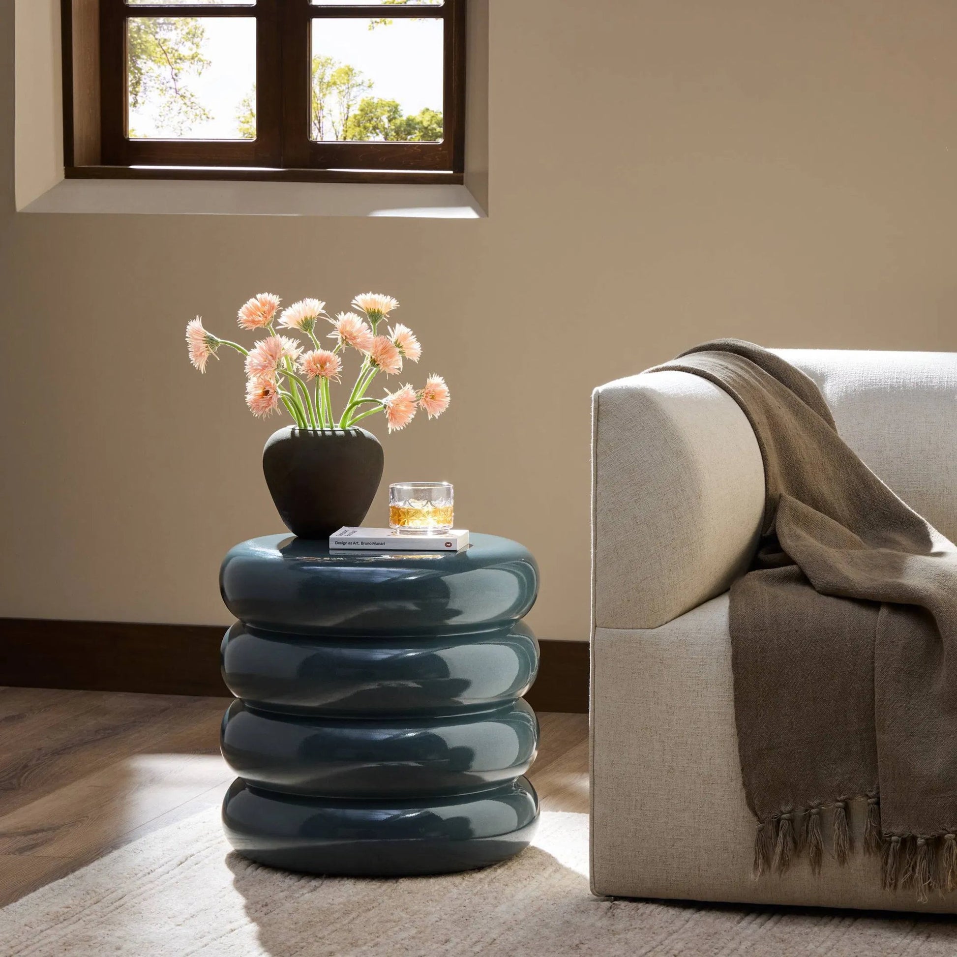 West End Table by Four Hands in ivory clay. Made from unique in a modern style.