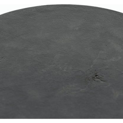 Gino End Table by Four Hands in raw black. Made from aluminum, engineered hardwood in a modern style.