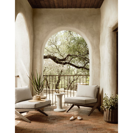 Gino End Table by Four Hands. Made from aluminum, engineered hardwood in a modern style.