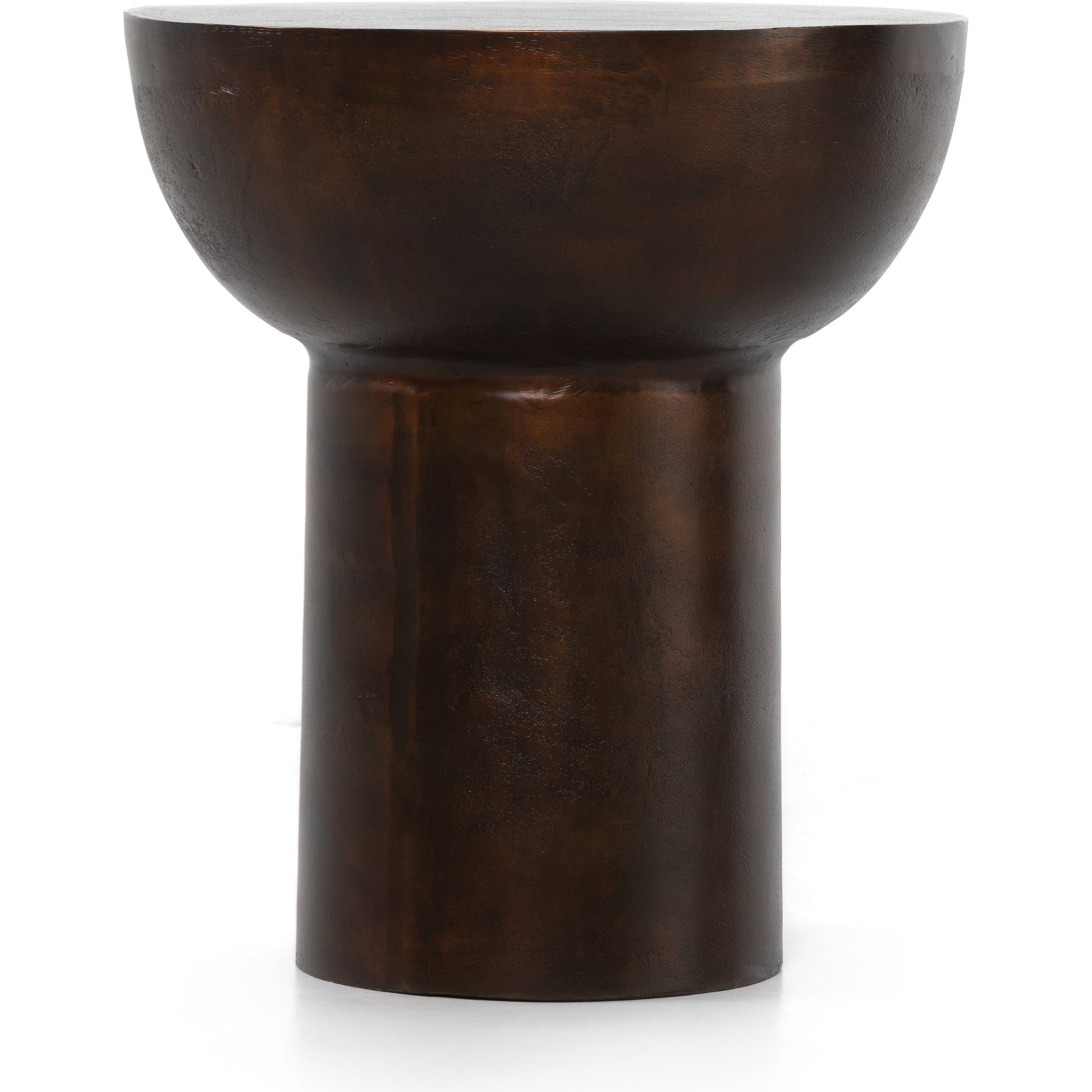 Searcy End Table by Four Hands in matte white. Made from aluminum, engineered hardwood in a modern style.