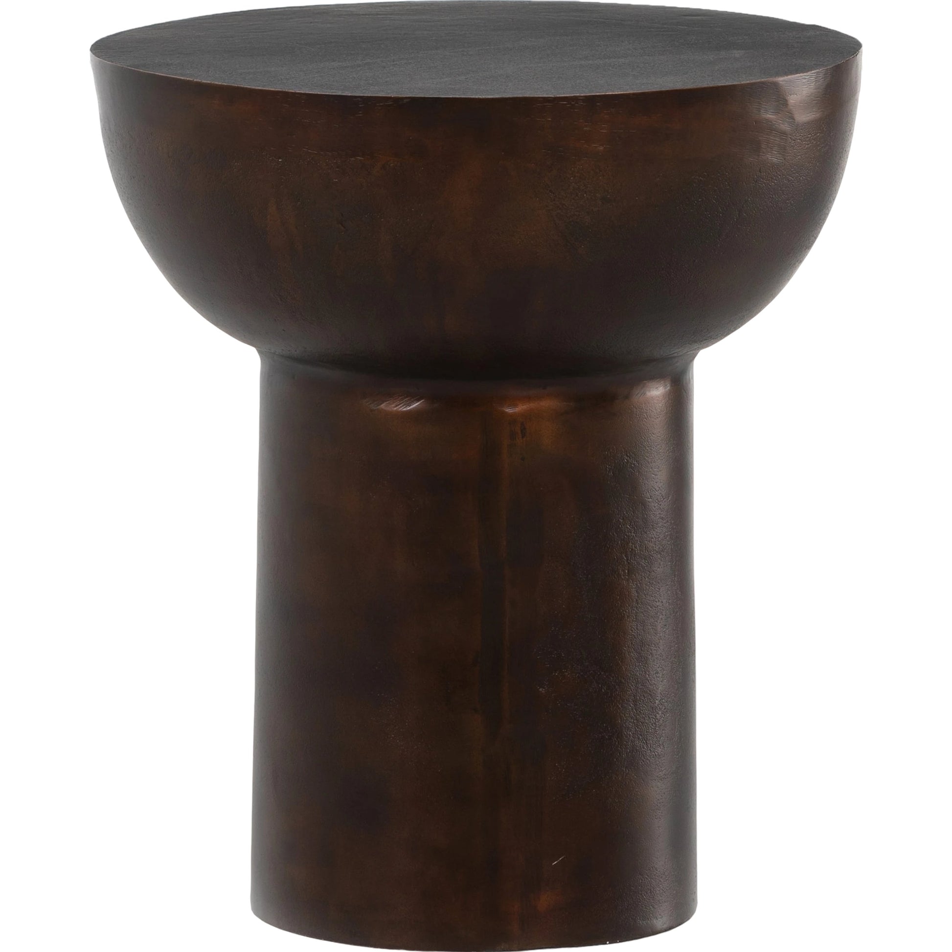 Searcy End Table by Four Hands in matte white. Made from aluminum, engineered hardwood in a modern style.