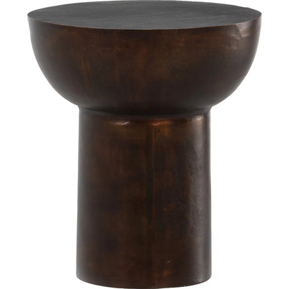 Searcy End Table by Four Hands in matte white. Made from aluminum, engineered hardwood in a modern style.