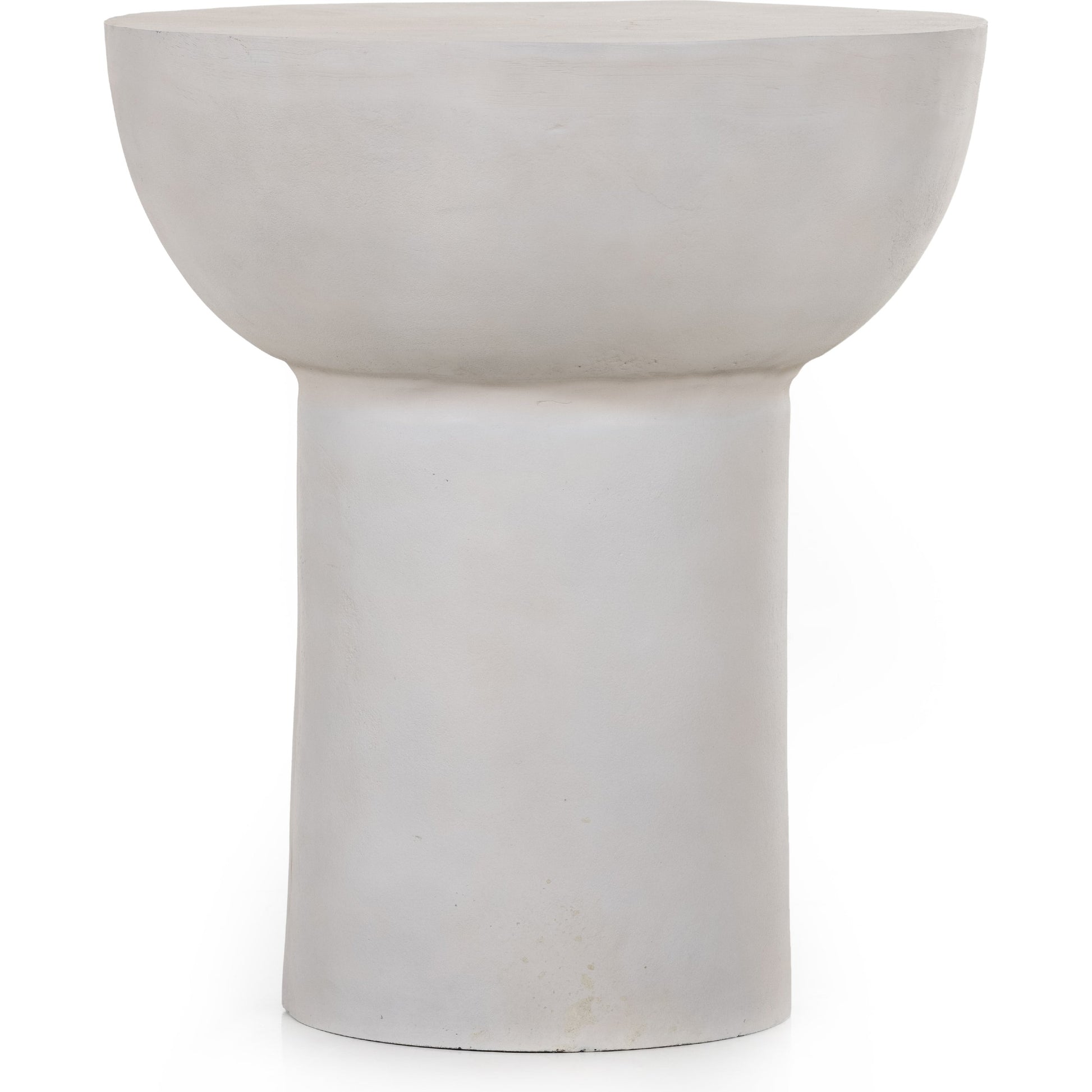 Searcy End Table by Four Hands in matte white. Made from aluminum, engineered hardwood in a modern style.