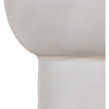 Searcy End Table by Four Hands in matte white. Made from aluminum, engineered hardwood in a modern style.