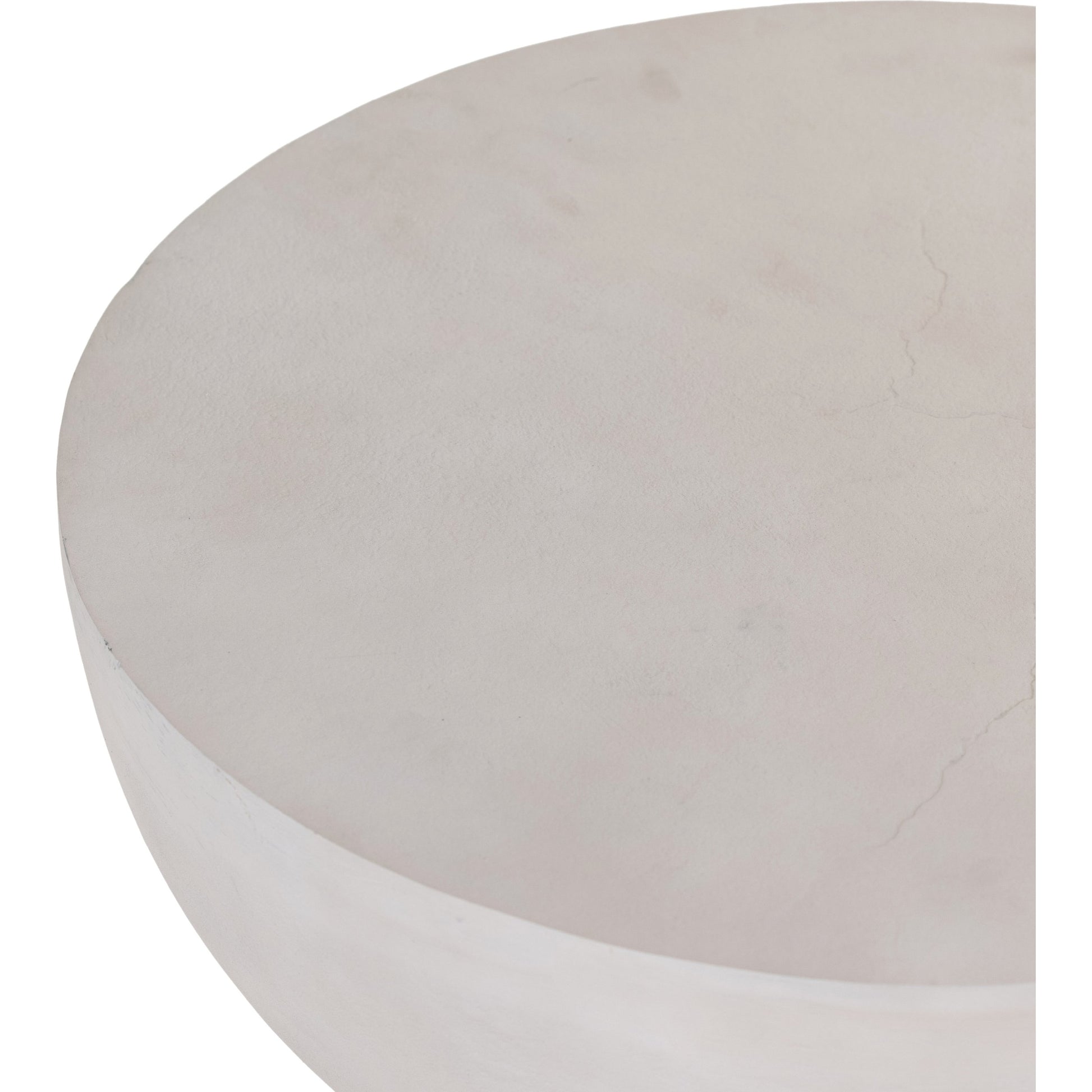 Searcy End Table by Four Hands in matte white. Made from aluminum, engineered hardwood in a modern style.