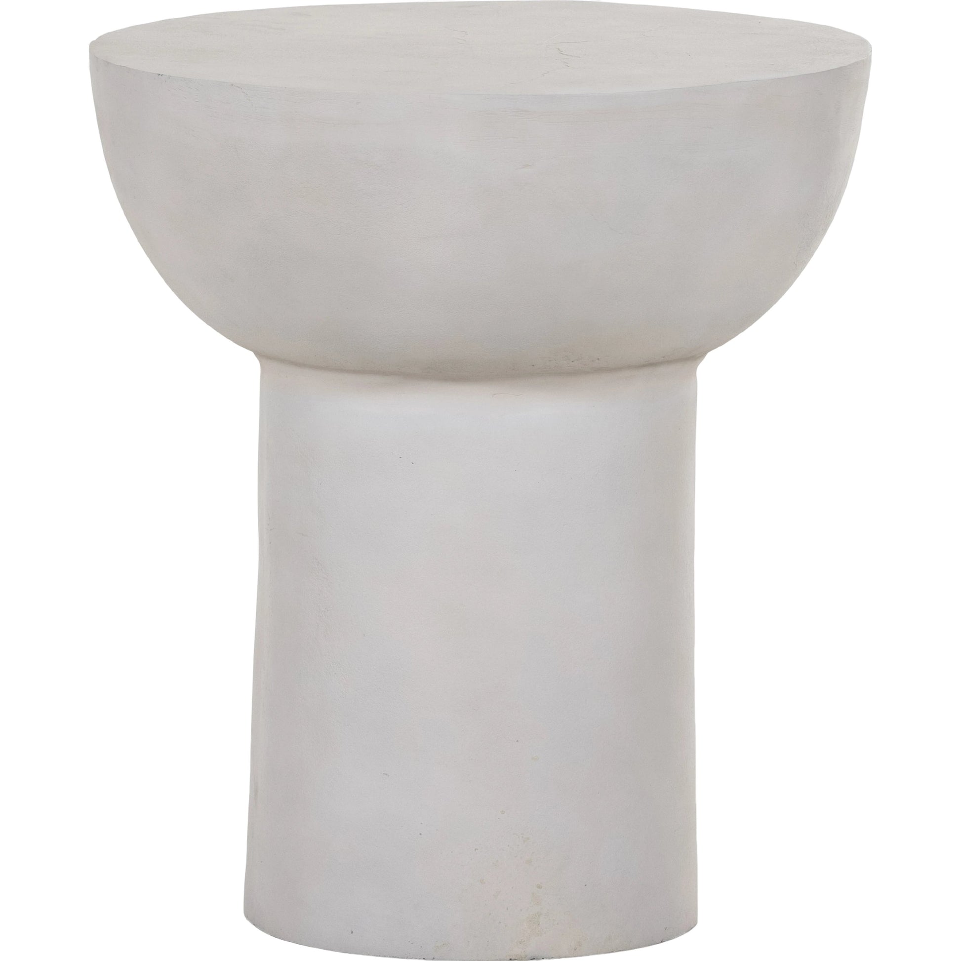 Searcy End Table by Four Hands in matte white. Made from aluminum, engineered hardwood in a modern style.