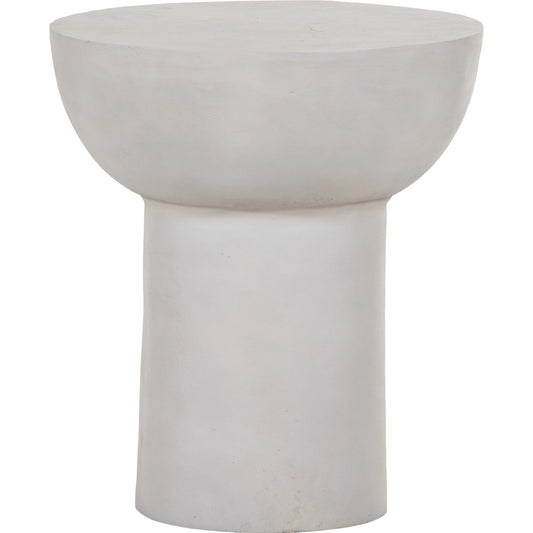 Searcy End Table by Four Hands in matte white. Made from aluminum, engineered hardwood in a modern style.