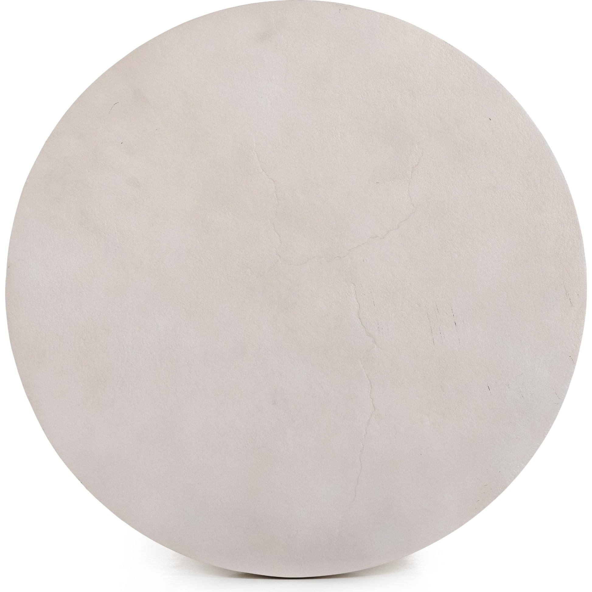 Searcy End Table by Four Hands in matte white. Made from aluminum, engineered hardwood in a modern style.