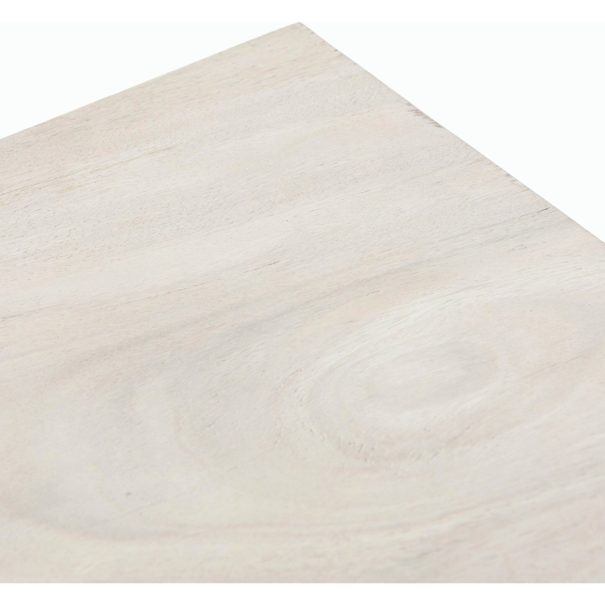 Fausto End Table by Four Hands in bleached guanacaste. Made from thick guanacaste veneer in a modern style.