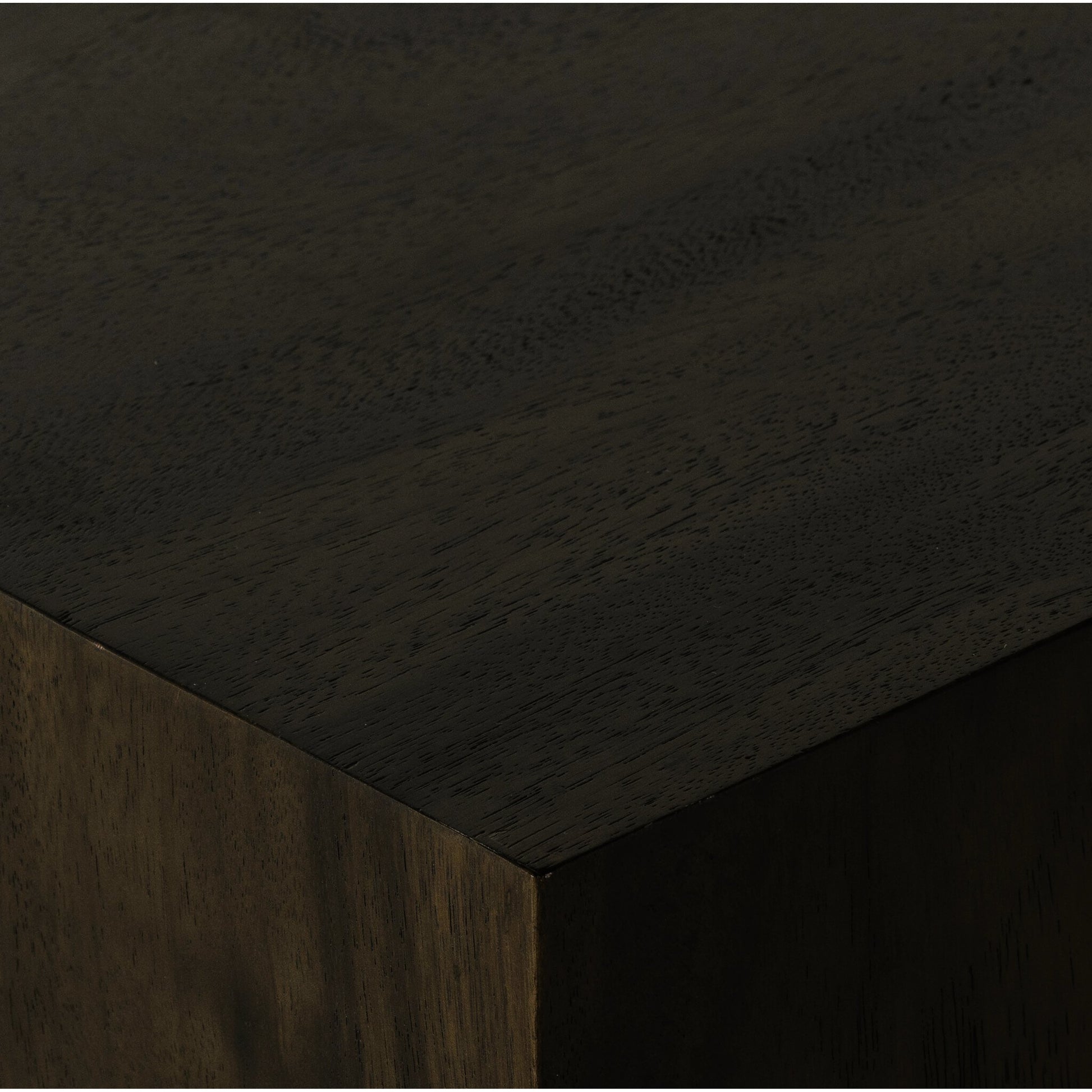 Fausto End Table by Four Hands in bleached guanacaste. Made from thick guanacaste veneer in a modern style.