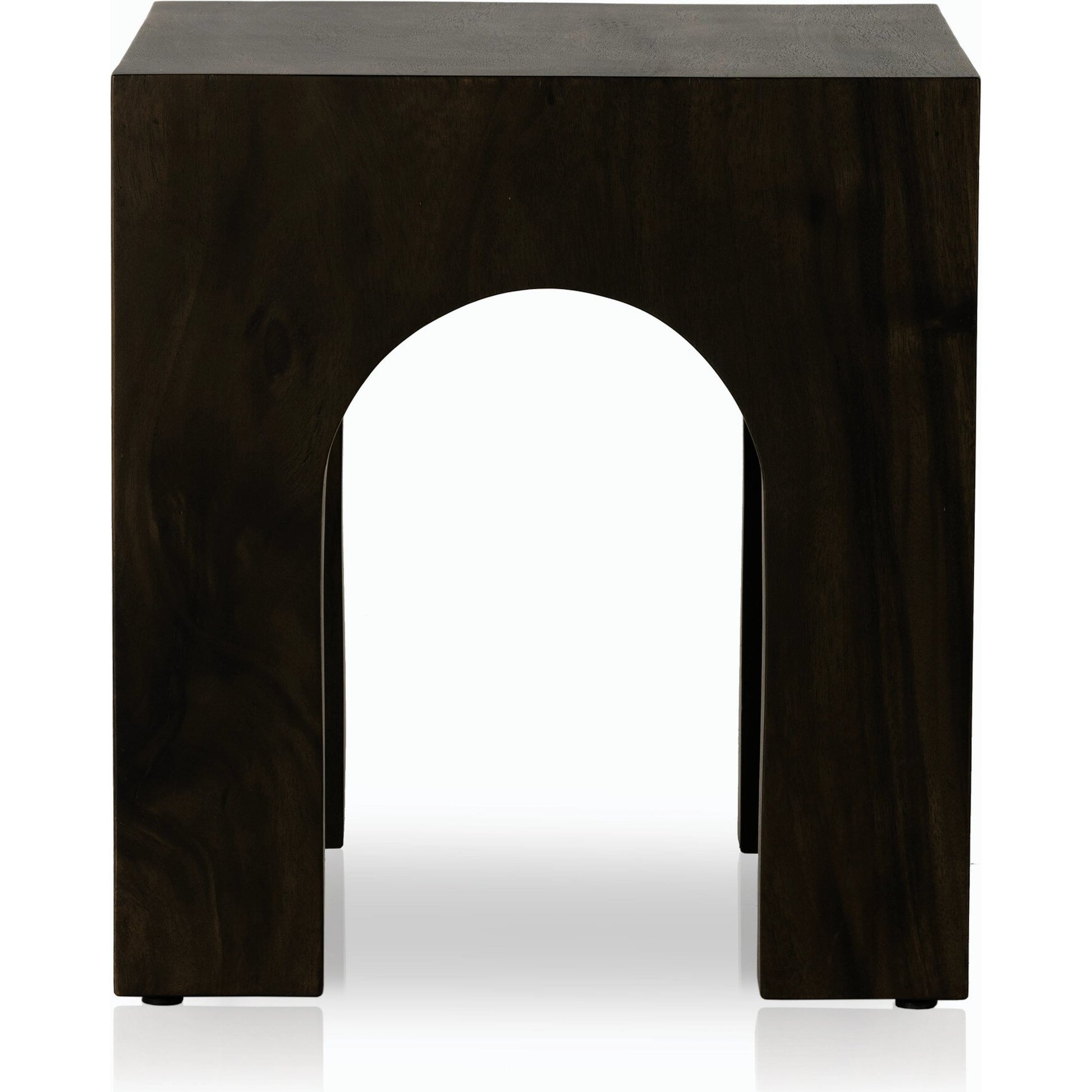 Fausto End Table by Four Hands in bleached guanacaste. Made from thick guanacaste veneer in a modern style.