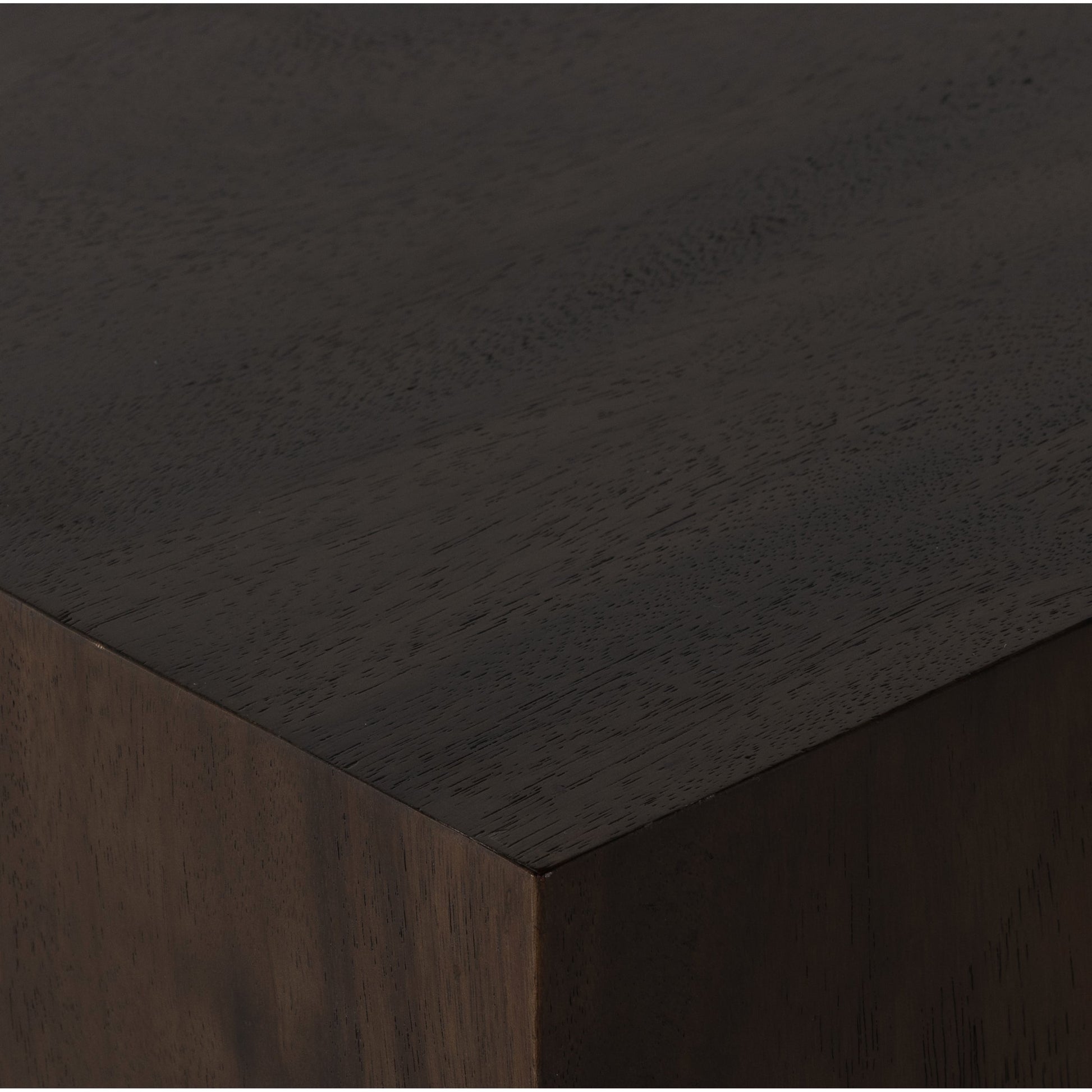 Fausto End Table by Four Hands in bleached guanacaste. Made from thick guanacaste veneer in a modern style.