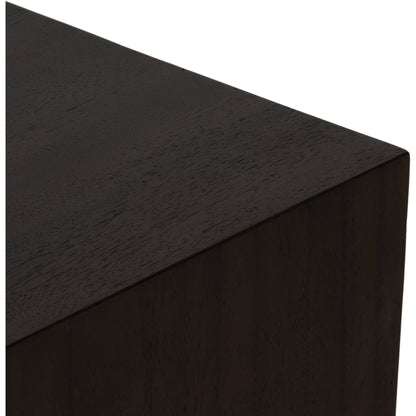 Fausto End Table by Four Hands in bleached guanacaste. Made from thick guanacaste veneer in a modern style.