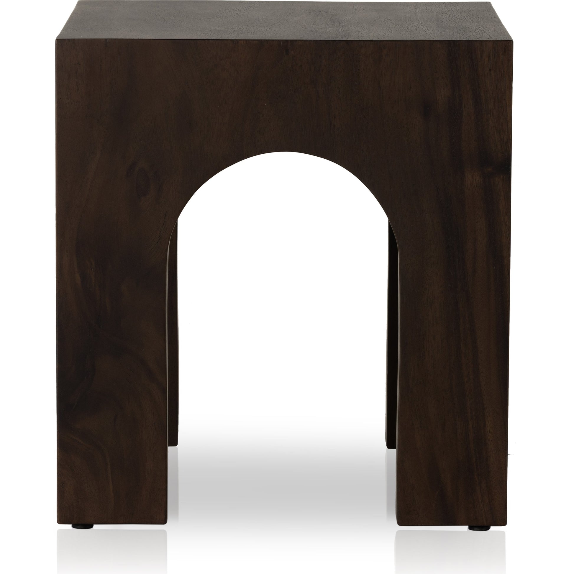 Fausto End Table by Four Hands in bleached guanacaste. Made from thick guanacaste veneer in a modern style.