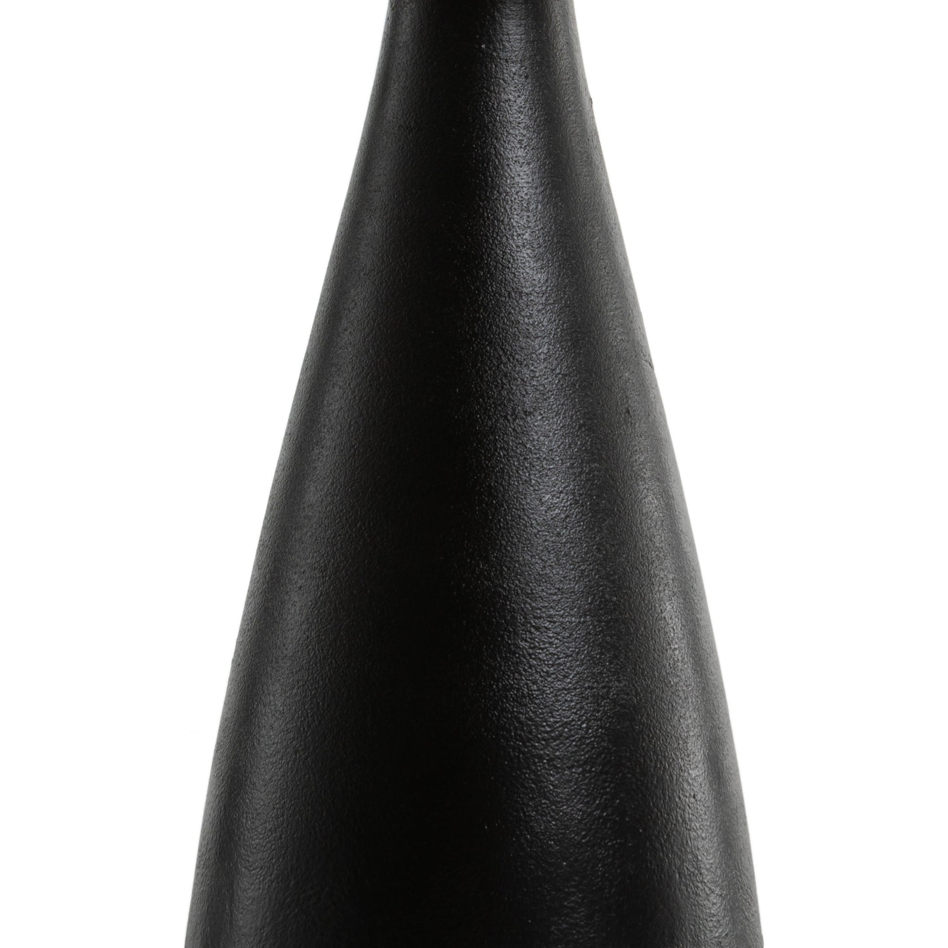 Innes Table Lamp by Four Hands in matte black. Made from aluminum, 60% polyester, 40% viscose (rayon) in a modern style.