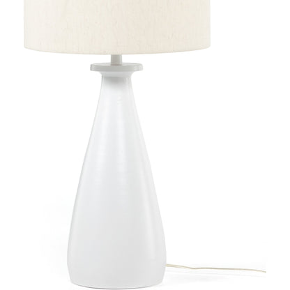 Innes Table Lamp by Four Hands in matte black. Made from aluminum, 60% polyester, 40% viscose (rayon) in a modern style.