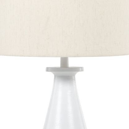 Innes Table Lamp by Four Hands in matte black. Made from aluminum, 60% polyester, 40% viscose (rayon) in a modern style.