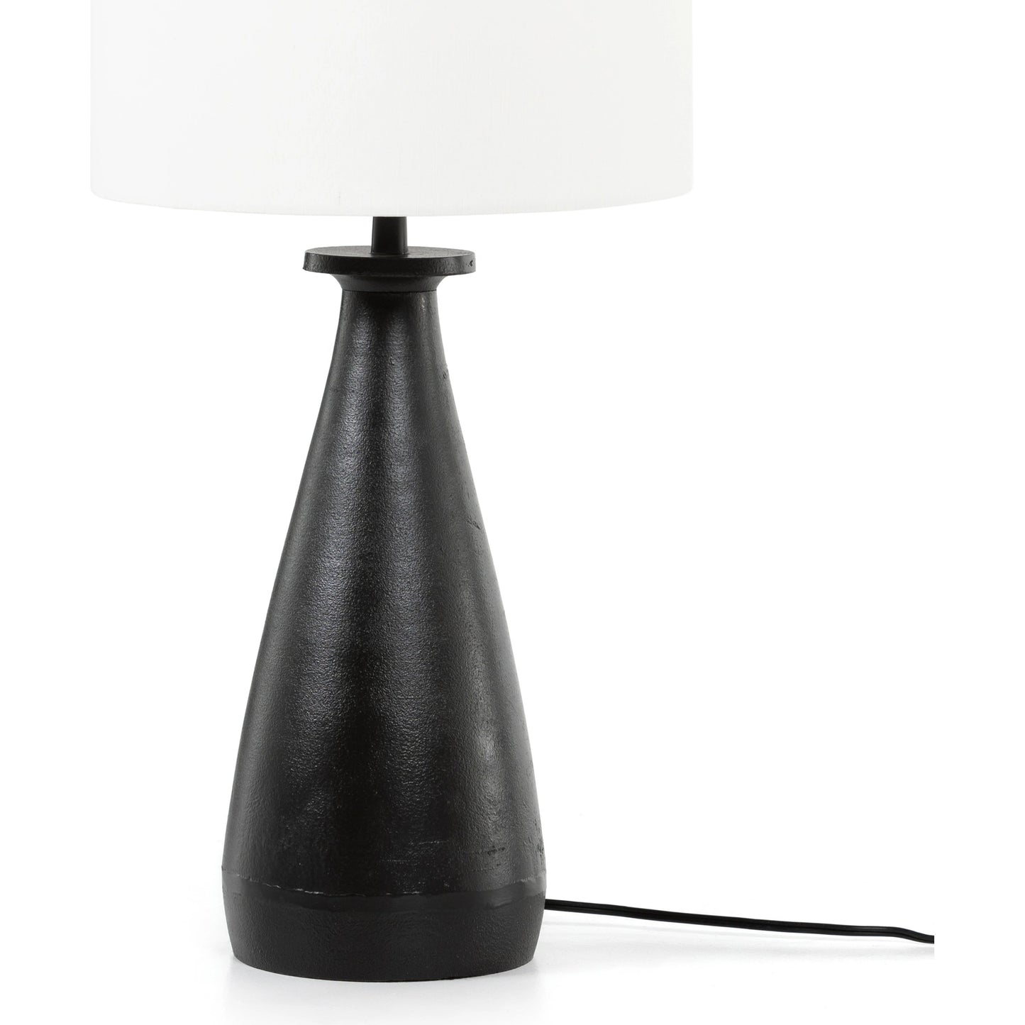 002 SI-1977404 | Additional Silo | Innes Table Lamp by Four Hands in matte black. Made from aluminum, 60% polyester, 40% viscose (rayon) in a modern style.