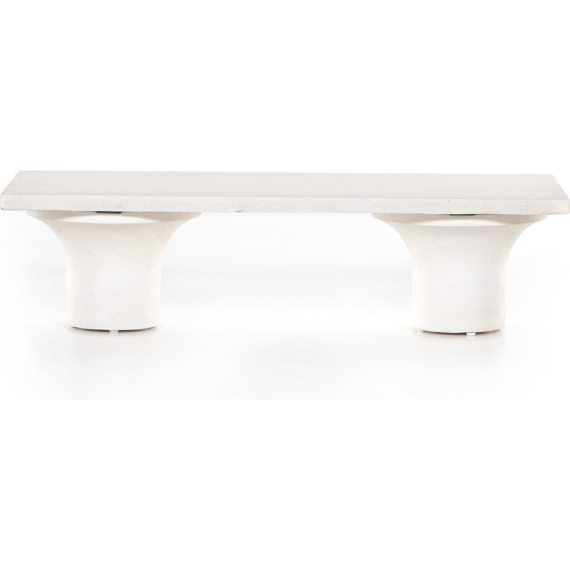 Parra Coffee Table by Four Hands in plaster molded concrete, white concrete and white. Made from concrete in a modern style.
