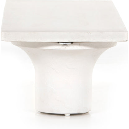 Parra Coffee Table by Four Hands in plaster molded concrete, white concrete and white. Made from concrete in a modern style.