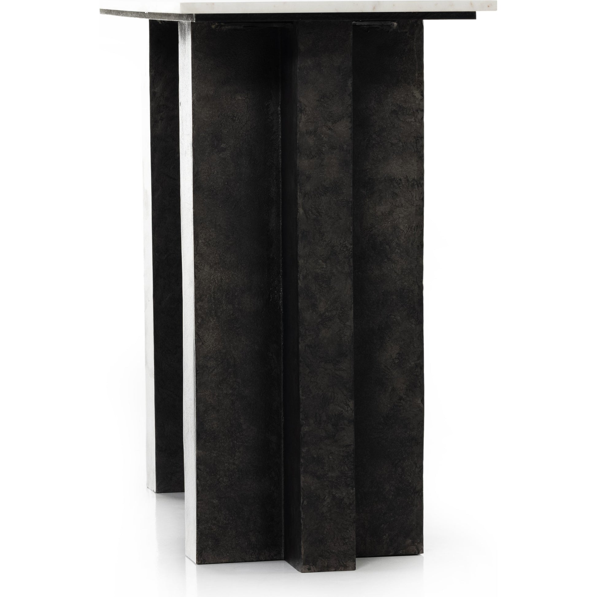 Terrell Console Table by Four Hands. Made from solid marble, aluminum in a modern style.