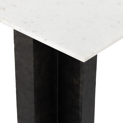 Terrell Console Table by Four Hands. Made from solid marble, aluminum in a modern style.