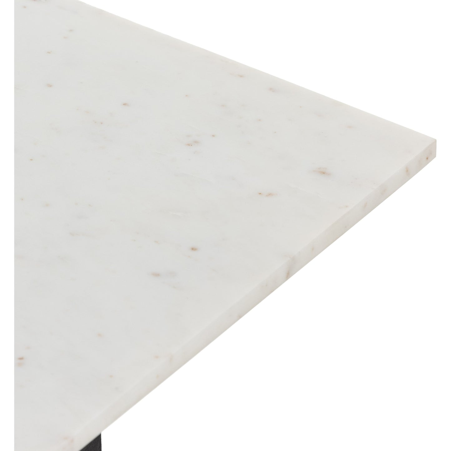 009 SI-1798512 | Additional Silo | Terrell Console Table by Four Hands in polished white marble, raw black. Made from solid marble, aluminum in a modern style.