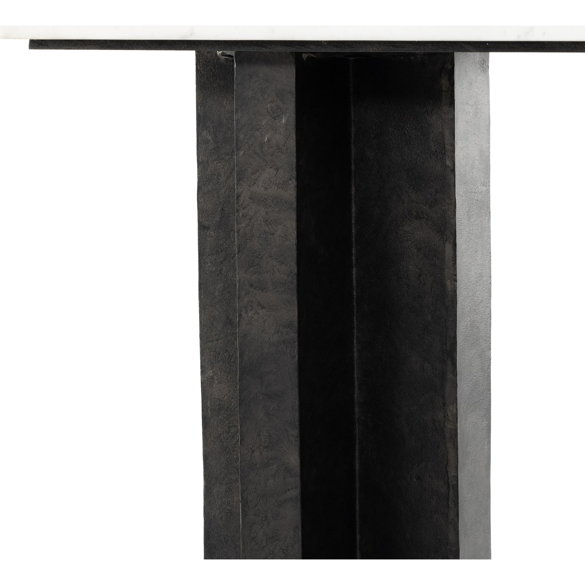 Terrell Console Table by Four Hands. Made from solid marble, aluminum in a modern style.