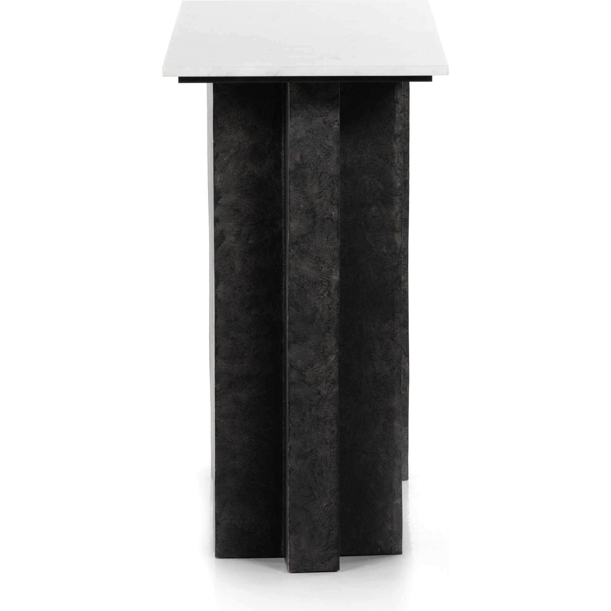 Terrell Console Table by Four Hands. Made from solid marble, aluminum in a modern style.