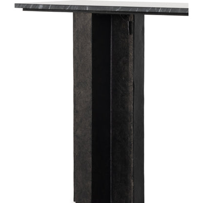 Terrell Console Table by Four Hands. Made from solid marble, aluminum in a modern style.
