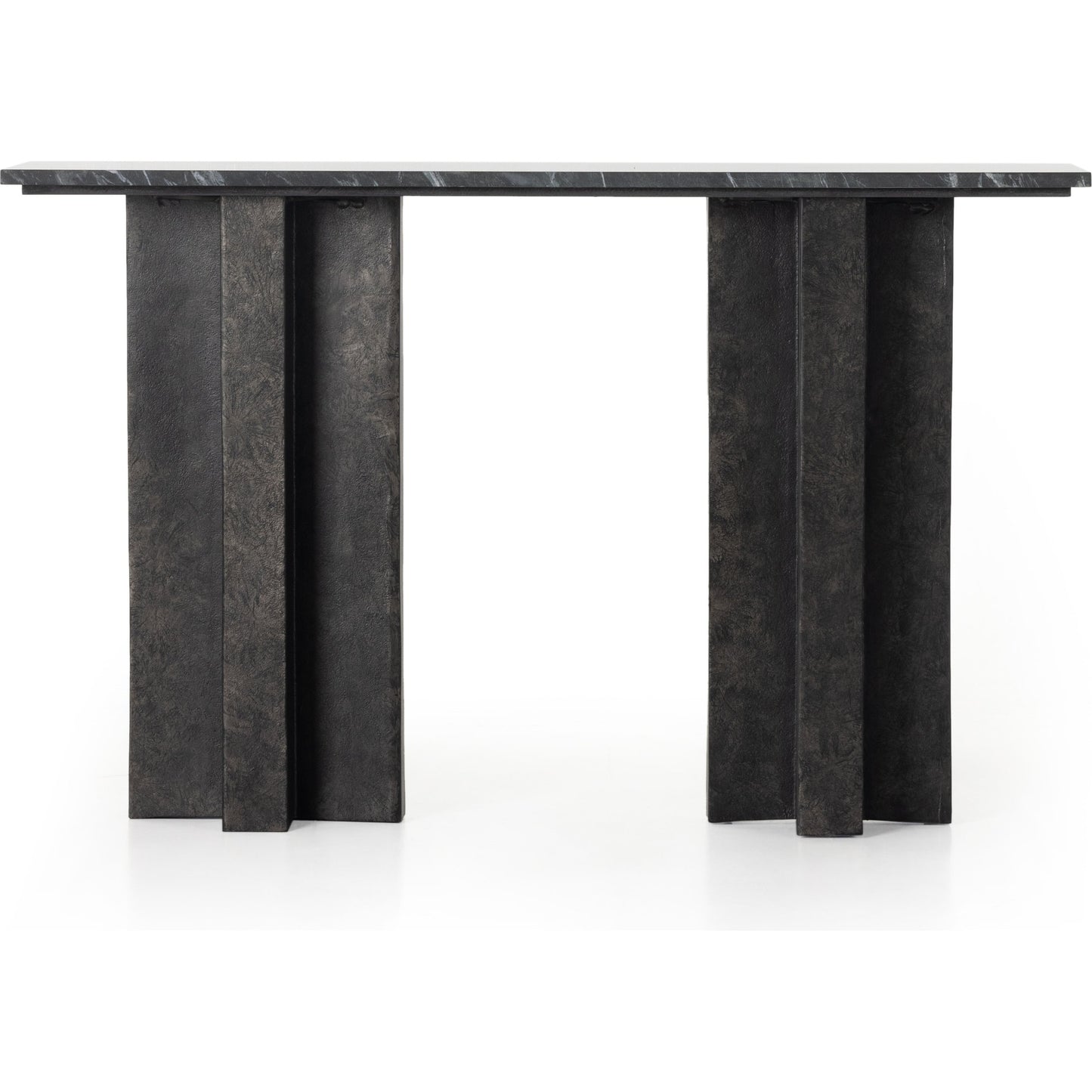 012 SI-1902996 | Additional Silo | Terrell Console Table by Four Hands. Made from solid marble, aluminum in a modern style.