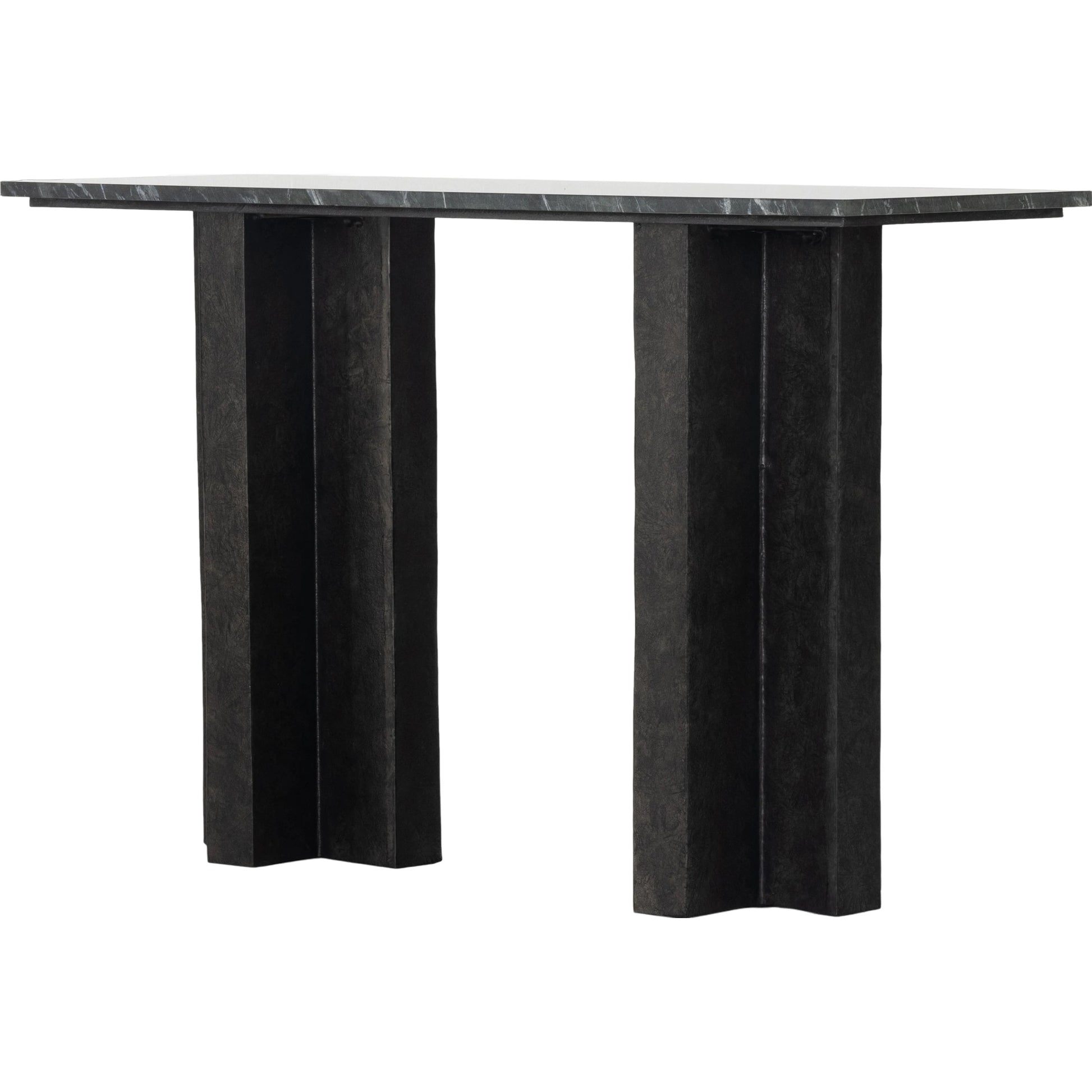 Terrell Console Table by Four Hands. Made from solid marble, aluminum in a modern style.