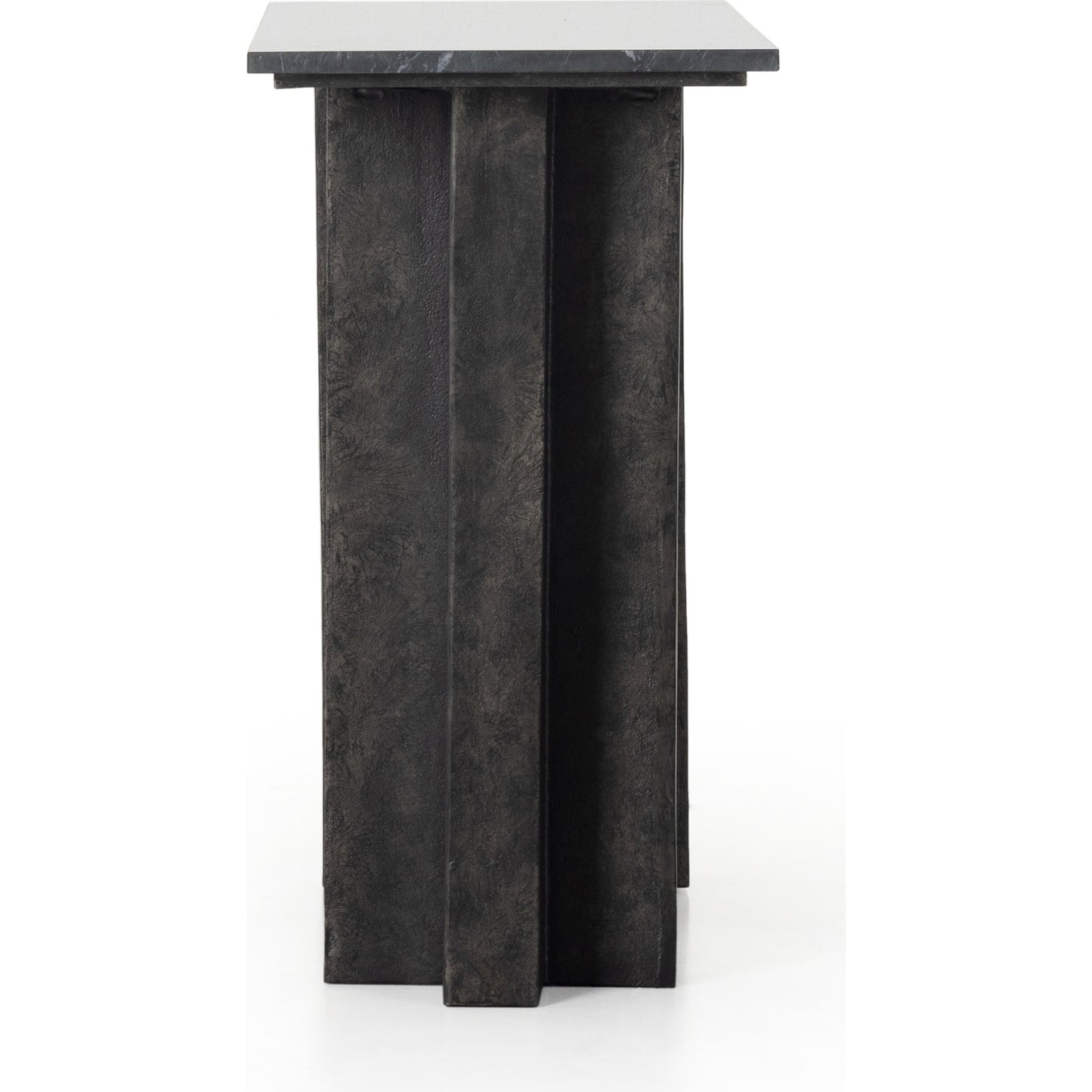 013 SI-1902996 | Additional Silo | Terrell Console Table by Four Hands. Made from solid marble, aluminum in a modern style.