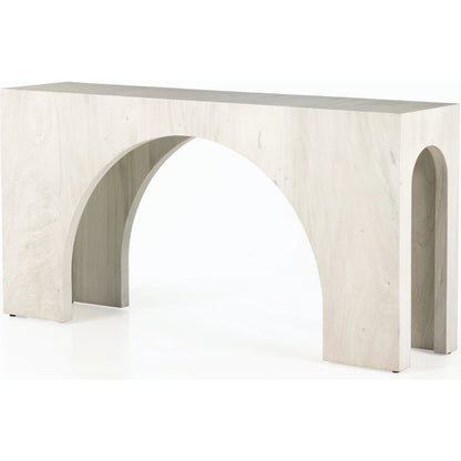 Fausto Console Table by Four Hands. Made from thick guanacaste veneer in a modern style.