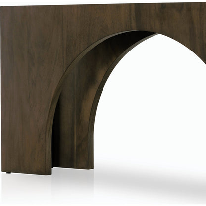 Fausto Console Table by Four Hands. Made from thick guanacaste veneer in a modern style.