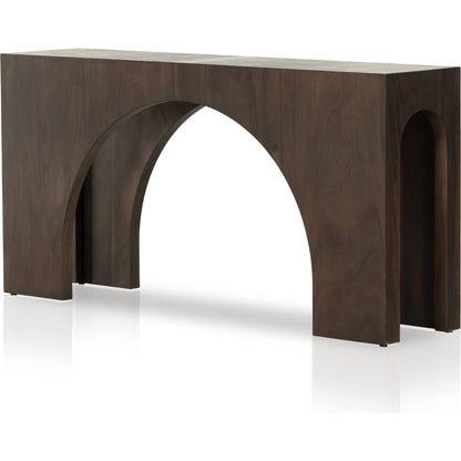Fausto Console Table by Four Hands. Made from thick guanacaste veneer in a modern style.
