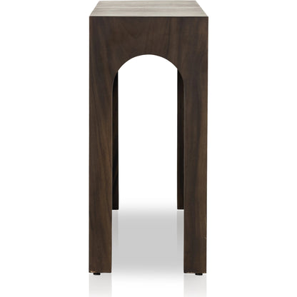 Fausto Console Table by Four Hands. Made from thick guanacaste veneer in a modern style.