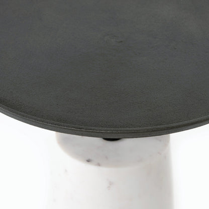 Cronos End Table by Four Hands. Made from aluminum, solid marble in a modern style.