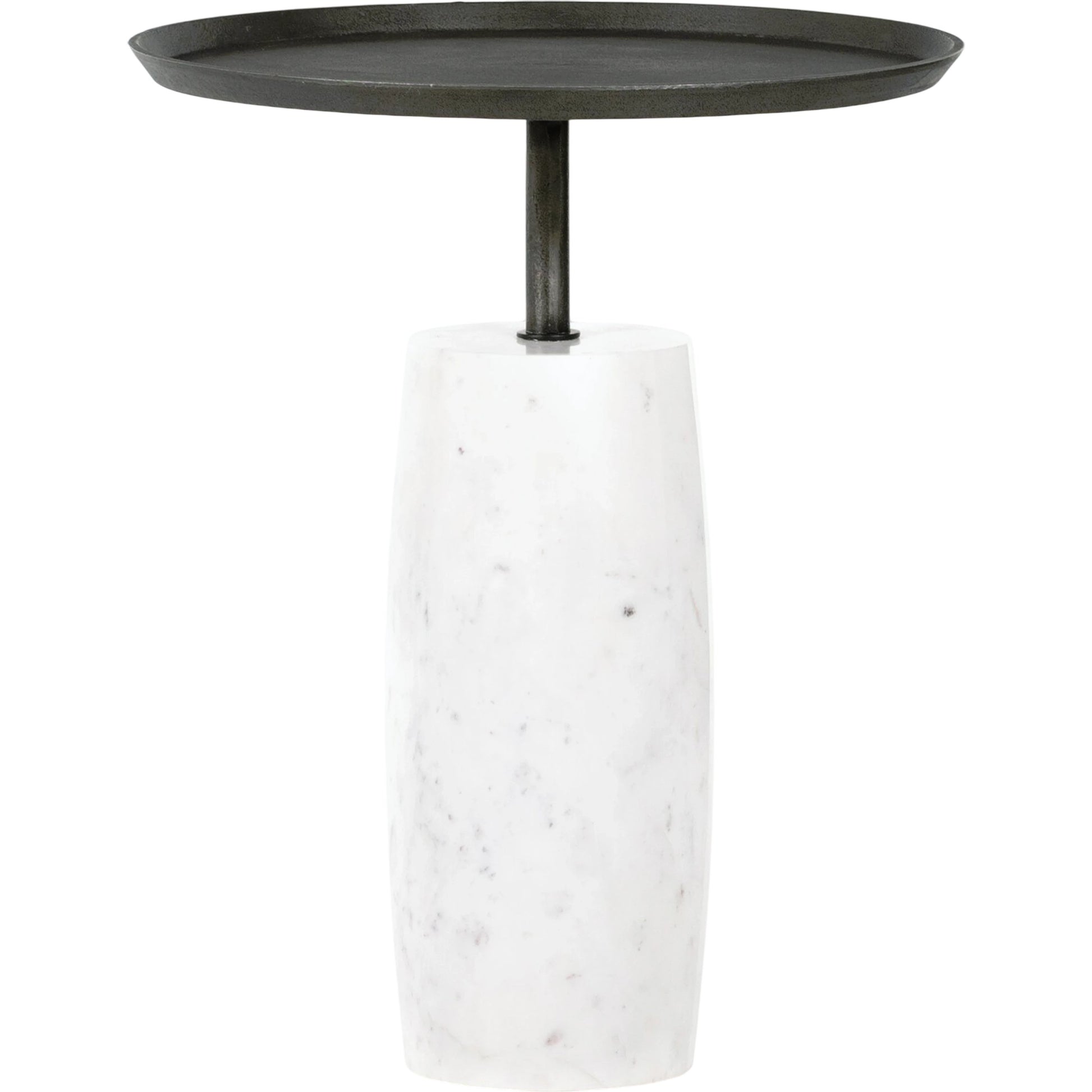 Cronos End Table by Four Hands. Made from aluminum, solid marble in a modern style.