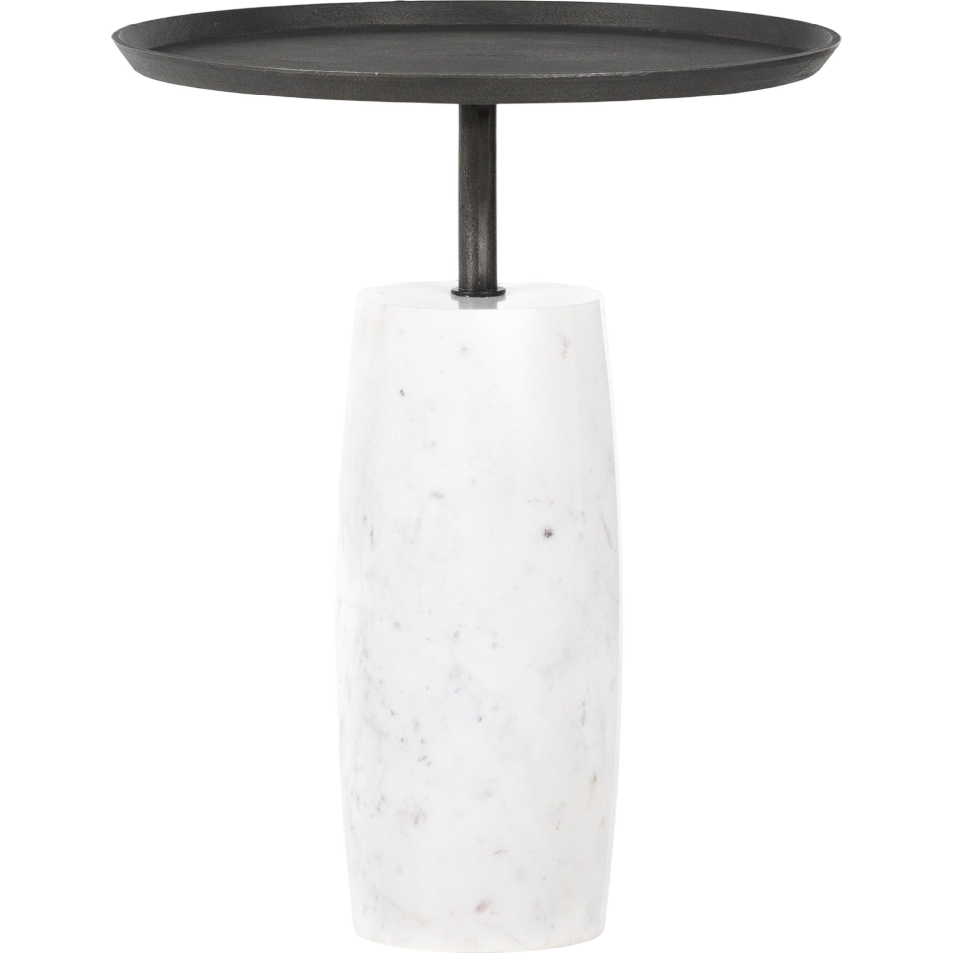 Cronos End Table by Four Hands. Made from aluminum, solid marble in a modern style.
