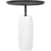 Cronos End Table by Four Hands. Made from aluminum, solid marble in a modern style.