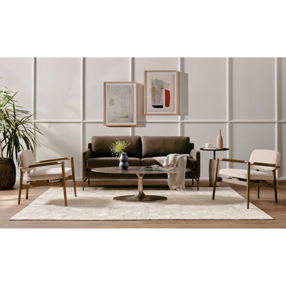 Cronos End Table by Four Hands. Made from aluminum, solid marble in a modern style.