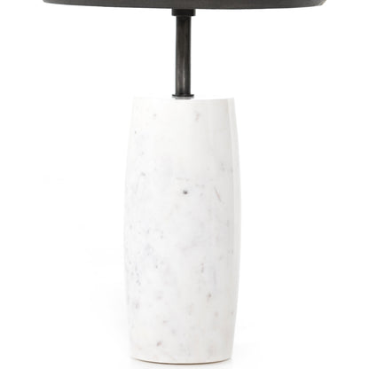 Cronos End Table by Four Hands. Made from aluminum, solid marble in a modern style.