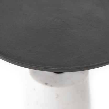 Cronos End Table by Four Hands. Made from aluminum, solid marble in a modern style.