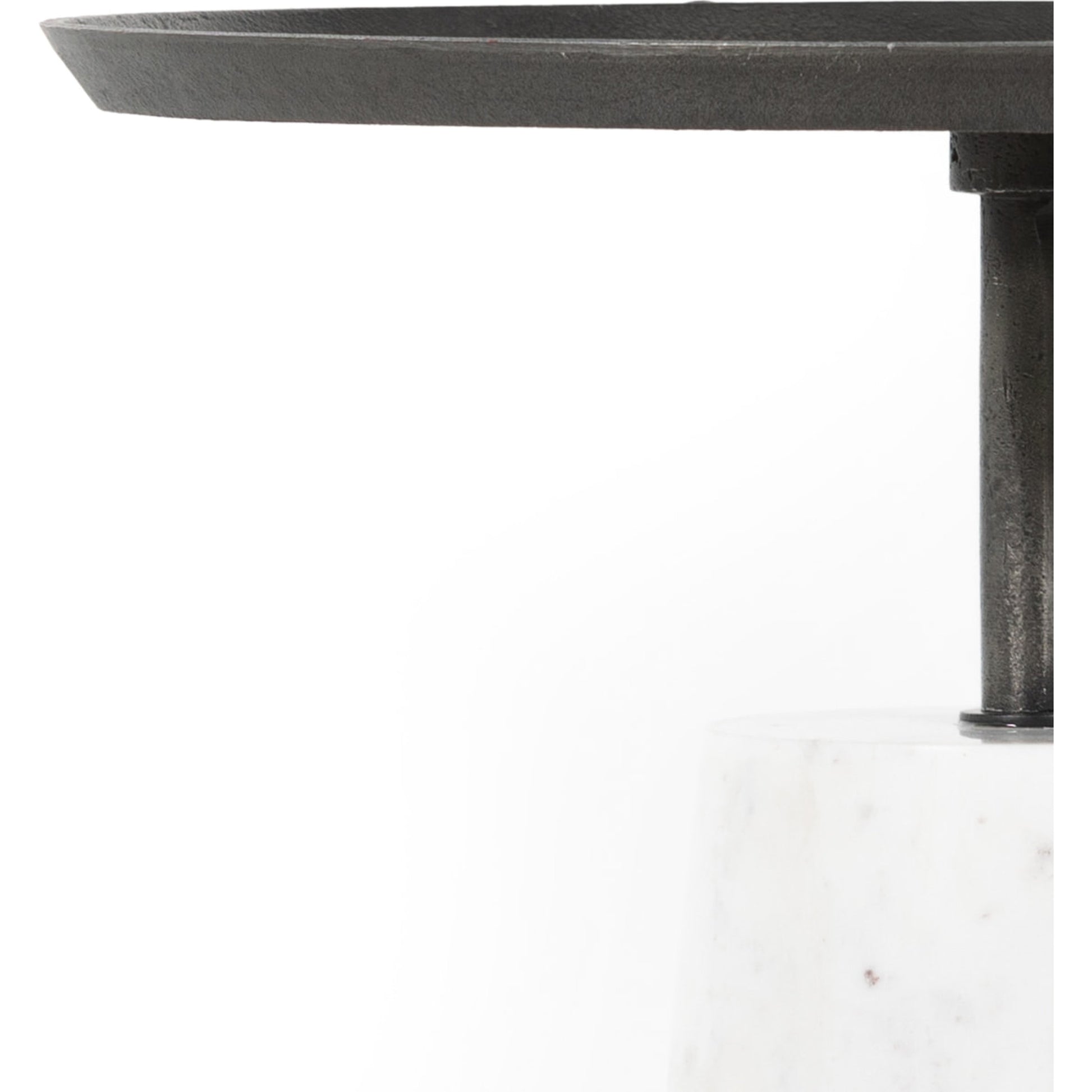 Cronos End Table by Four Hands. Made from aluminum, solid marble in a modern style.