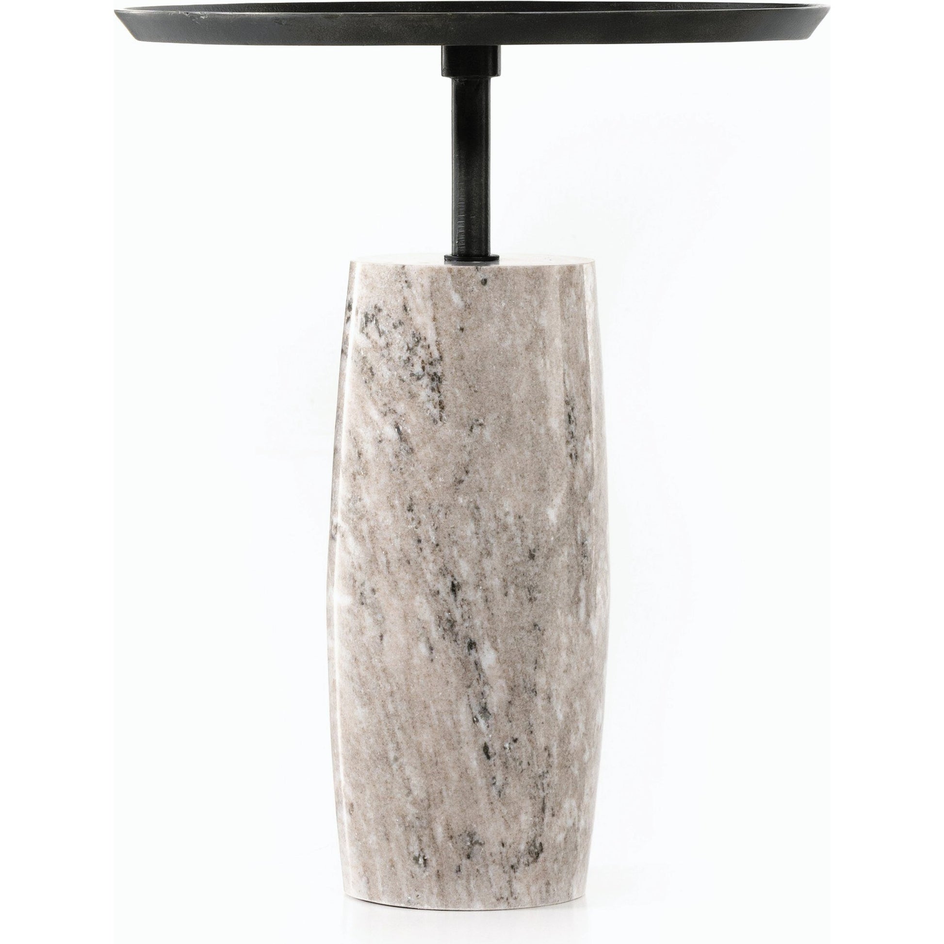 Cronos End Table by Four Hands. Made from aluminum, solid marble in a modern style.